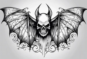 Death Bat tattoo idea
