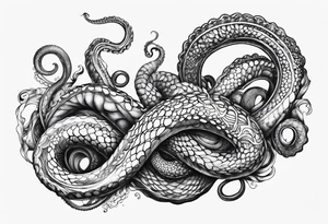 natural real outstretched tentacle tattoo idea