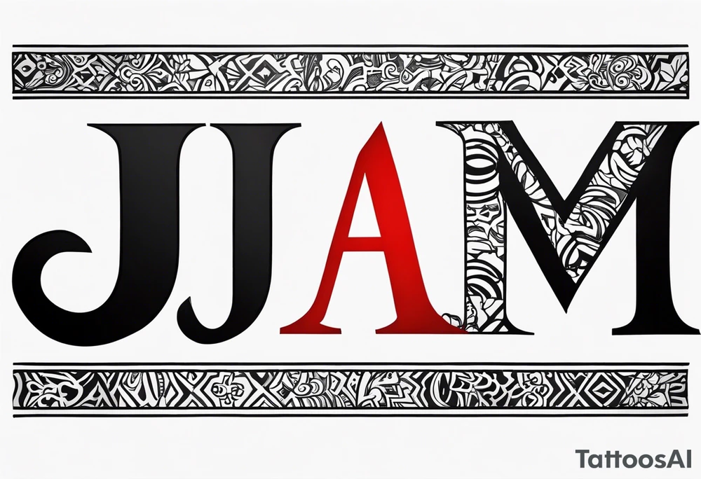 Initials JDM , JNM , JAG tattoo idea