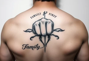“family first”, mental health struggle, cancer astrological sign, closed fist tattoo idea