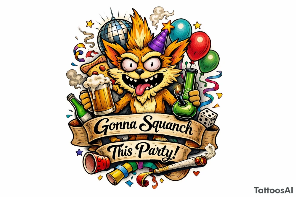 Squanch going to squanch this party tattoo idea