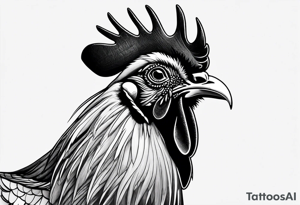rooster with an ibis tattoo idea