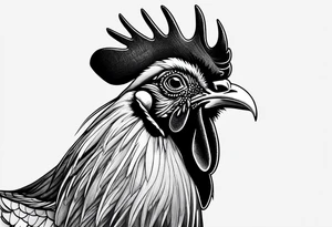 rooster with an ibis tattoo idea