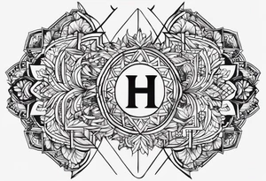 The words: "Надежды нет" are crossed out tattoo idea