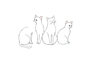 three cats tattoo idea