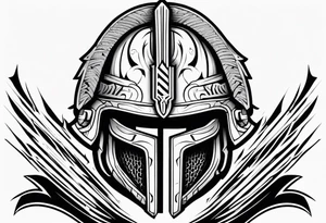 Valhalla soldier 
helmet tattoo idea