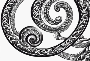 spiral chain tattoo idea