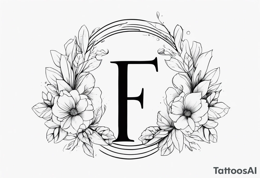 the letter F tattoo idea