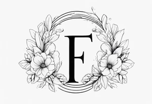 the letter F tattoo idea
