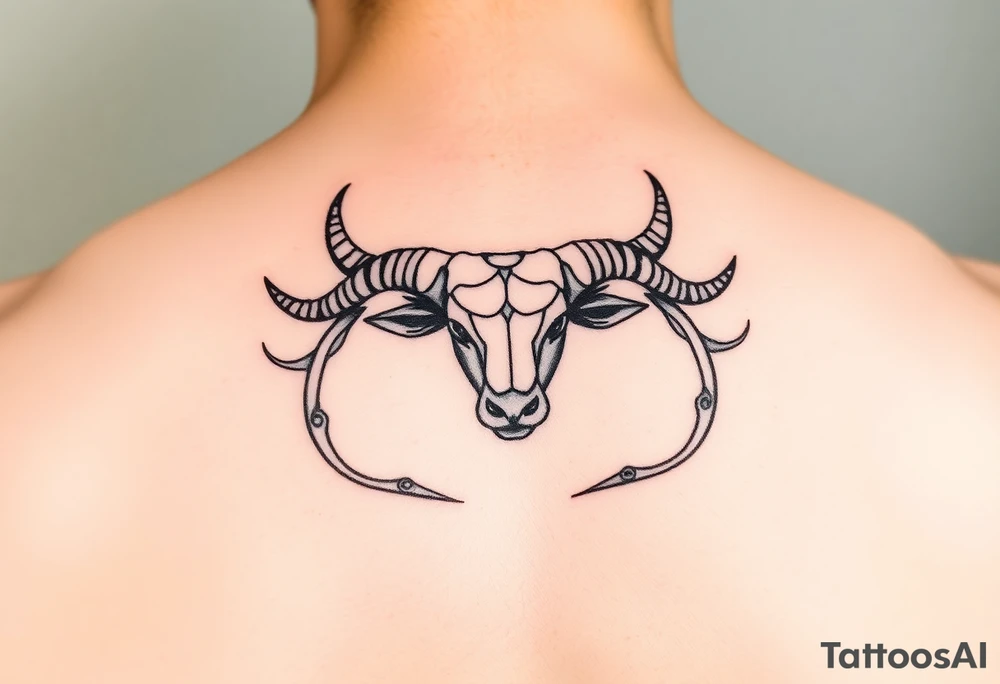symbol of taurus horoscope
minimalist tattoo idea