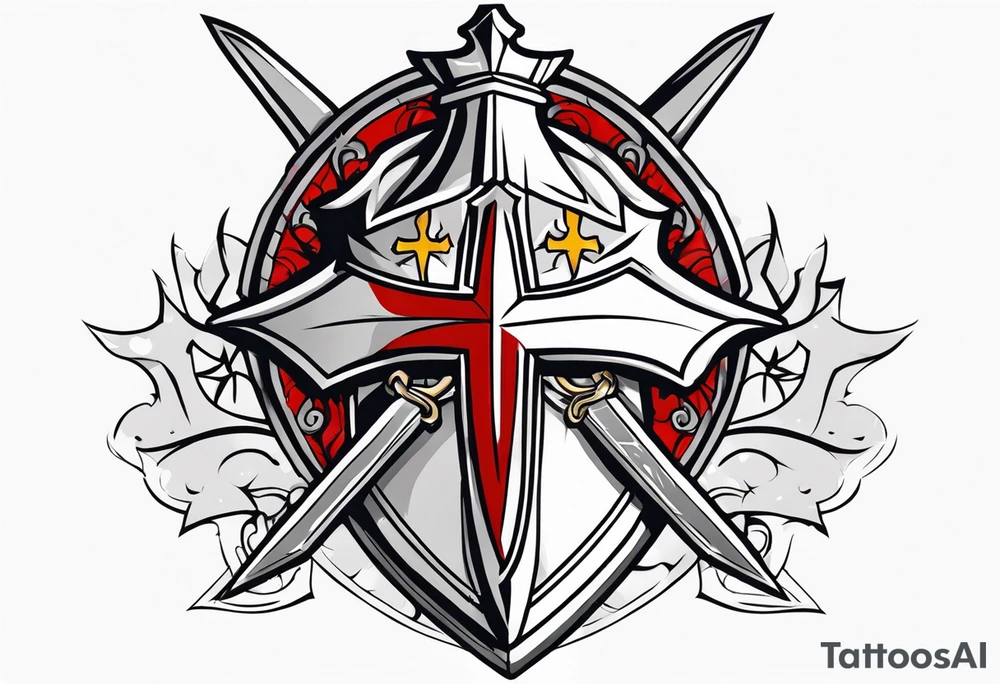 Christian knight tattoo idea