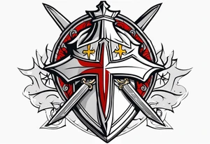 Christian knight tattoo idea