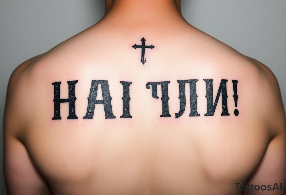"Prison-style tattoo with text 'ПРАВИЛА НЕТ' in bold Cyrillic letters, but each letter is made of:  
- Binary code (0 and 1)  
- Micro-quotes from 'Generation P' (0.3mm font)  

Style: Faded jailhouse ink, uneven lines. Placement: Ribs. Black/blue ink only." tattoo idea