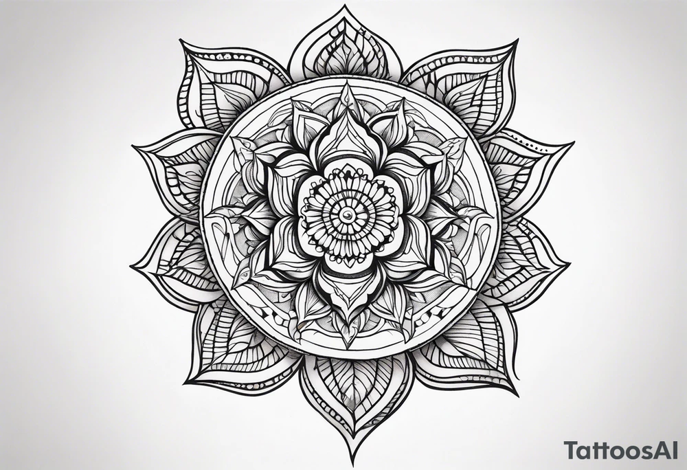 male mandala Knee tattoo in fall colors tattoo idea