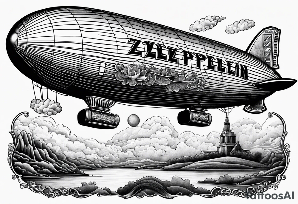 led zeppelin blimp tattoo idea
