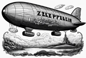 led zeppelin blimp tattoo idea