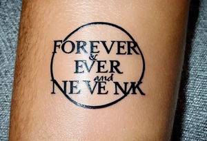 The words forever & Ever and Roman Numerals for 6,12,2012. Small forearm tattoo tattoo idea