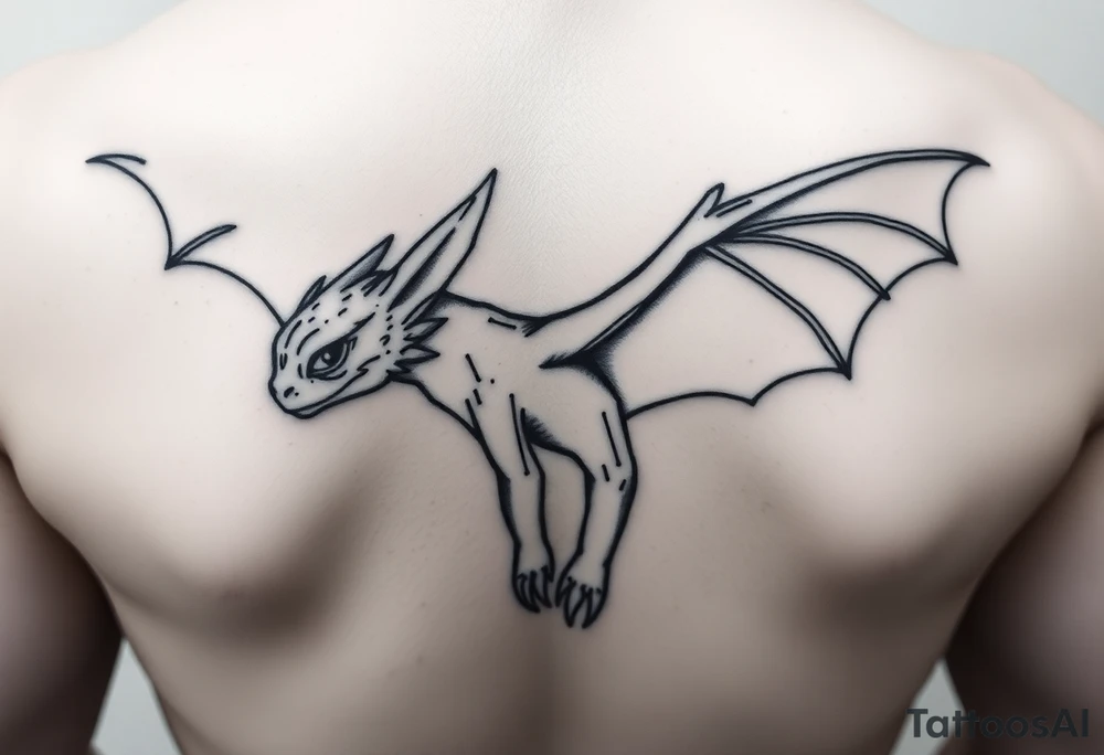 Toothless on forearm tattoo idea