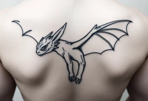 Toothless on forearm tattoo idea