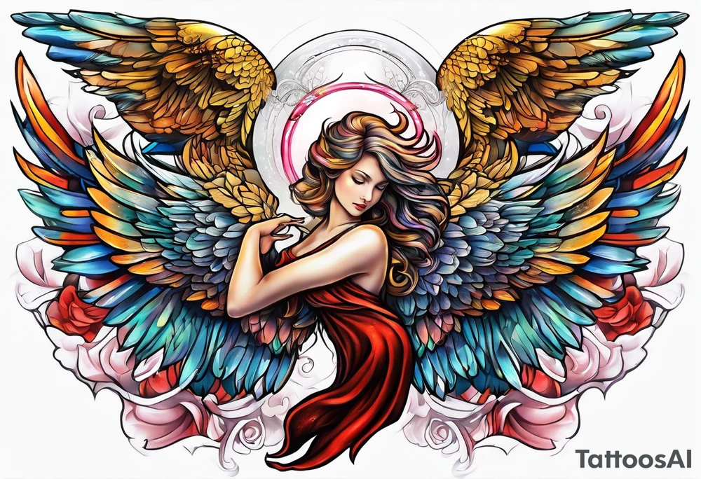Angel tattoo tattoo idea
