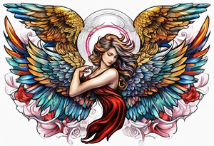 Angel tattoo tattoo idea
