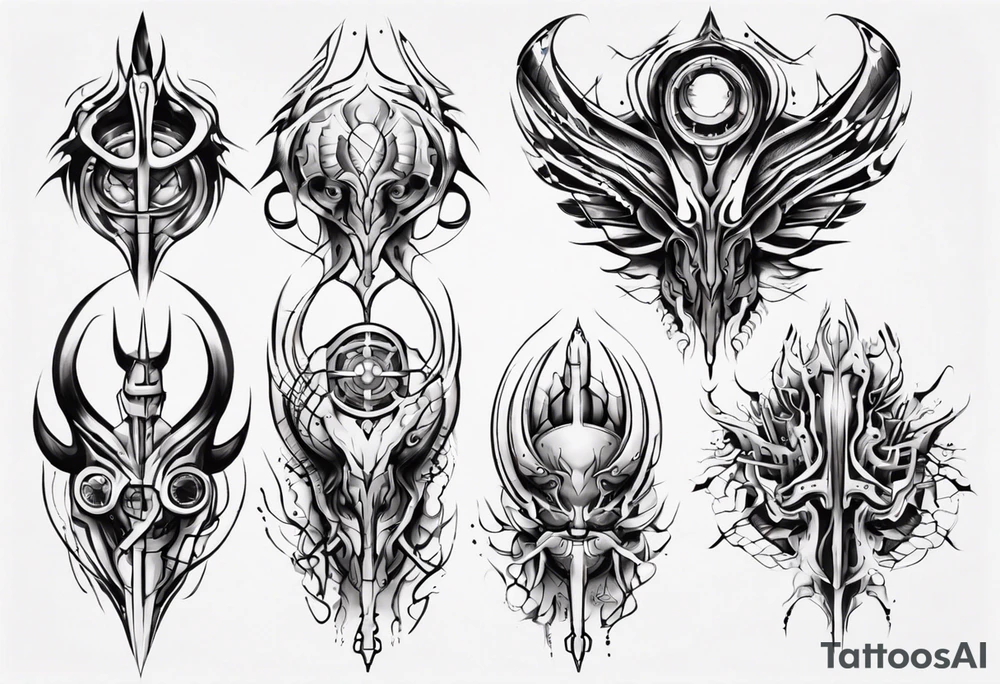 Symmetrical simple tattoo idea