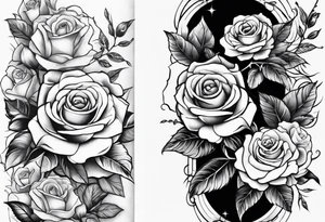 Roses birds strength forearm sleeve tattoo idea