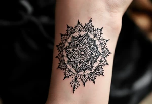 mandala including words pain is temporary tattoo idea