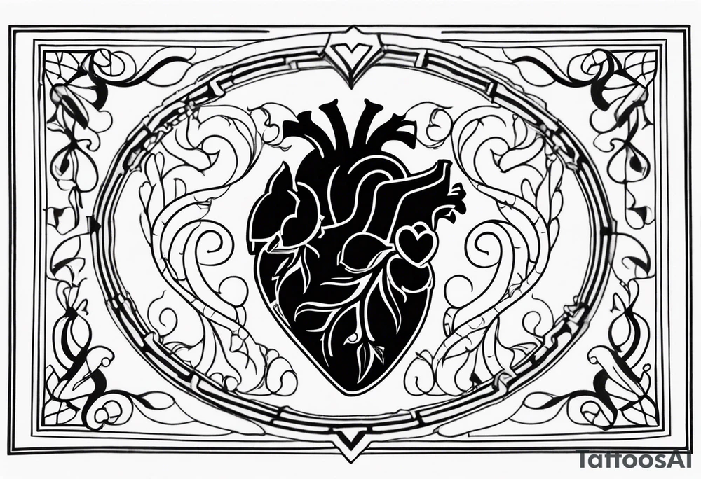 heart tattoo that says “Gift from my mother
Curse from my pops” tattoo idea