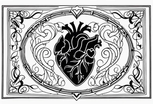 heart tattoo that says “Gift from my mother
Curse from my pops” tattoo idea