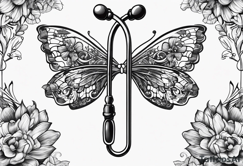 stethoscope on the back tattoo idea
