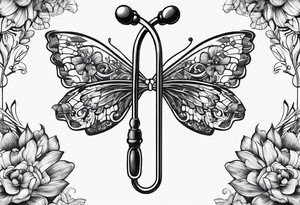 stethoscope on the back tattoo idea