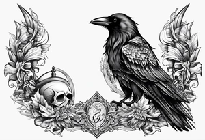 Crow and grim reaper sythe tattoo idea