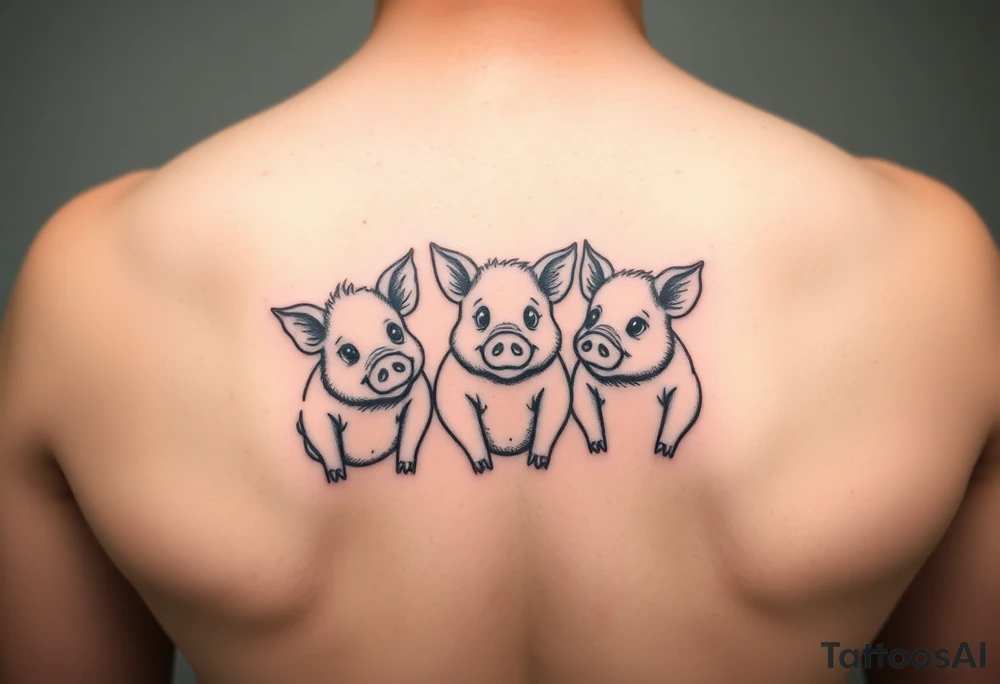 Three little pigs nursery rhyme tattoo idea
