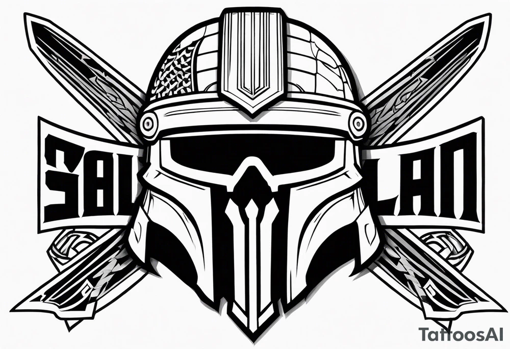 Valhalla soldier 
helmet tattoo idea
