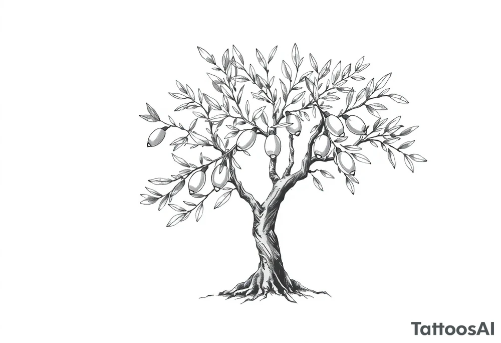 Olive tree tattoo idea