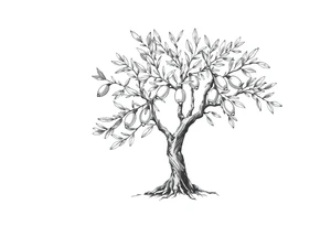 Olive tree tattoo idea