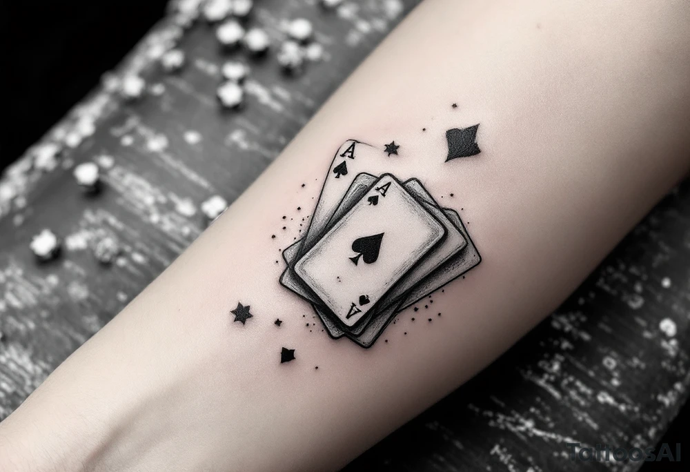 About casino with cards and games in casino tattoo idea