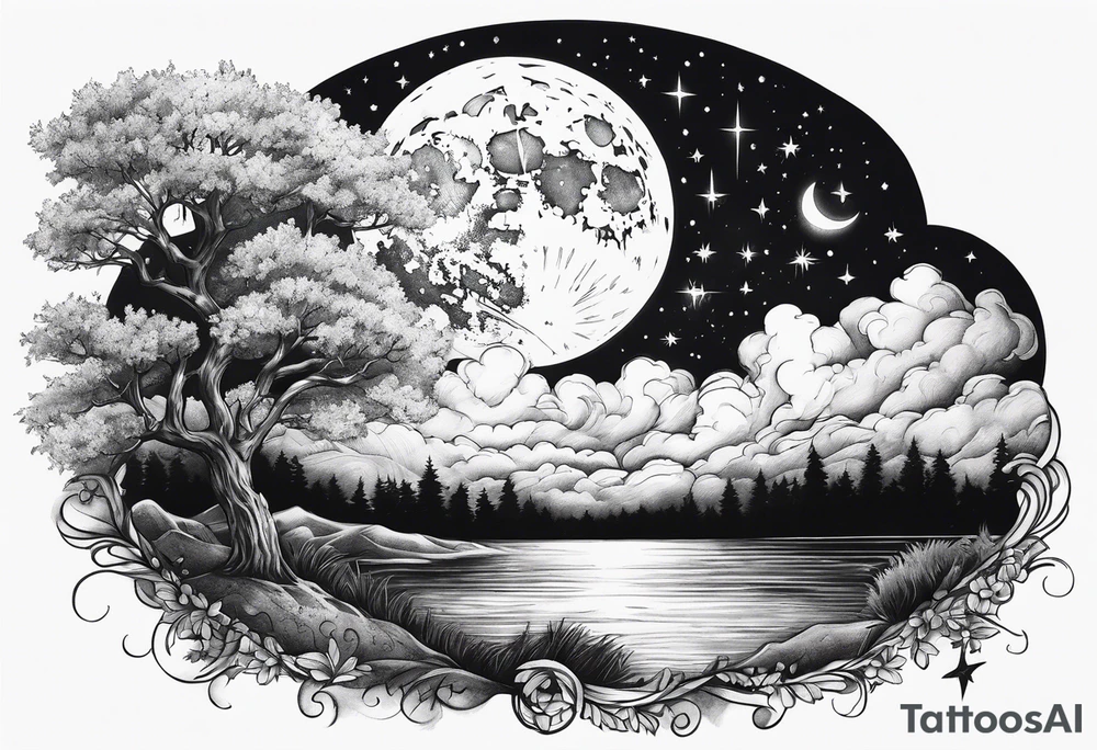 Night sky tattoo idea