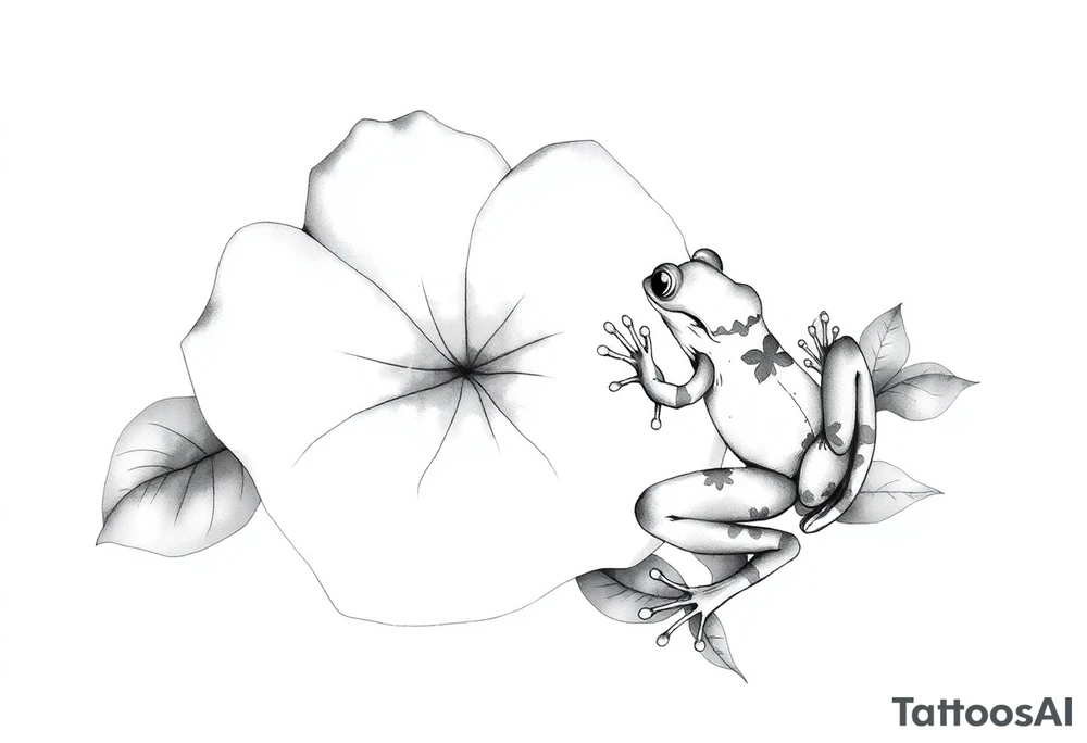 Lilly pad and a frog tattoo idea