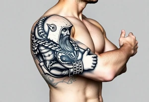 Weary warrior taking a break tattoo idea