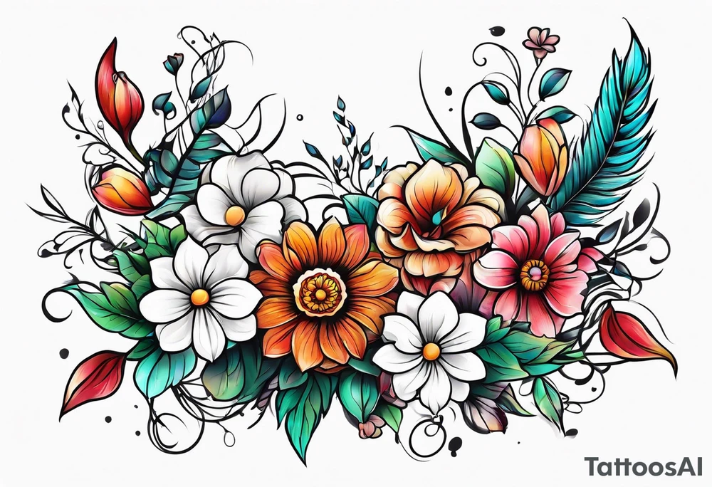 Flowers tattoo idea