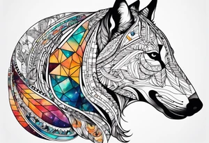 Glass animals in Amsterdam featuring colours of the universe and galaxies tattoo idea