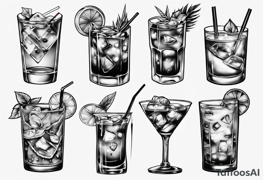 Cocktail tattoo idea