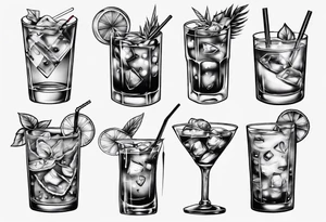 Cocktail tattoo idea