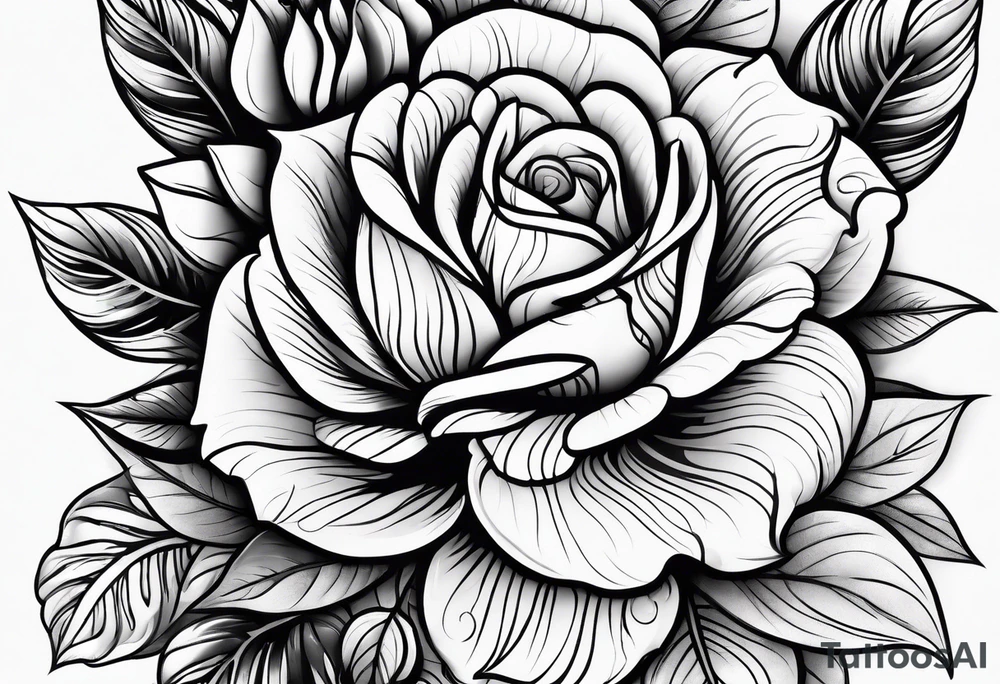 Floral, strength, beauty tattoo idea