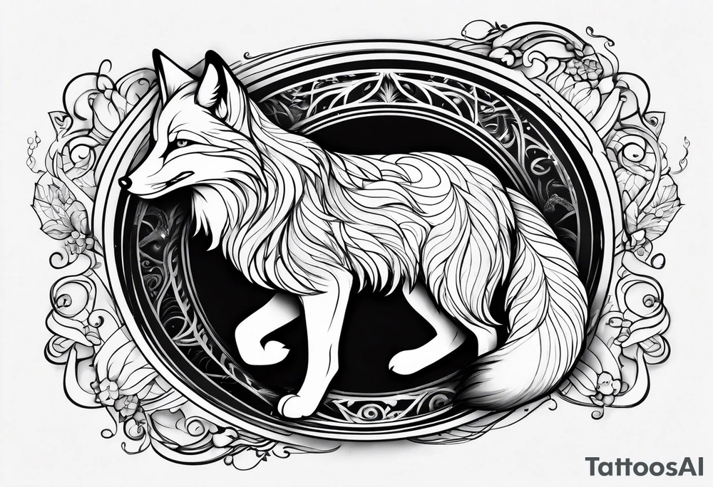 Fox jumping tattoo idea