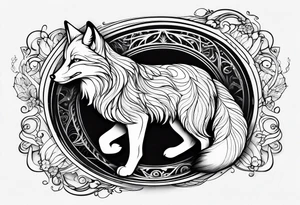 Fox jumping tattoo idea