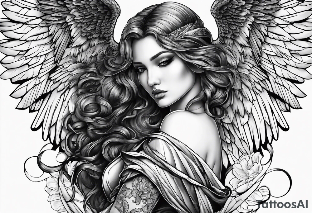fallen angel tattoo idea