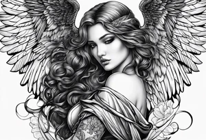fallen angel tattoo idea